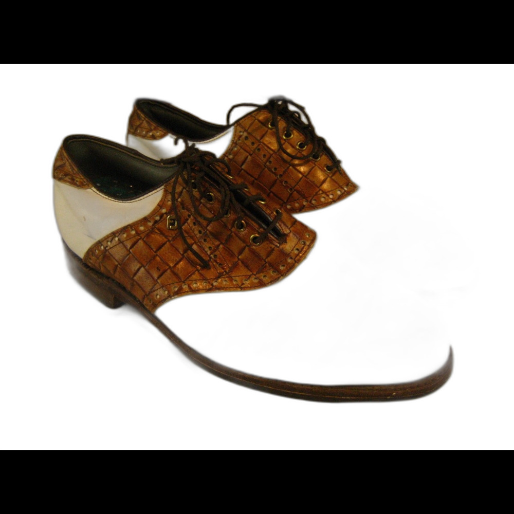 Mens FootJoy Classic White/Brown Saddle Oxfords New Softspikes sz 10E